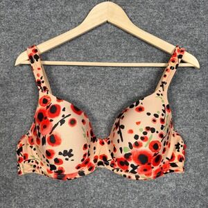 Soma Plus Size 40C Allura T-Shirt Bra Tan Abstract Spotted Padded Underwire